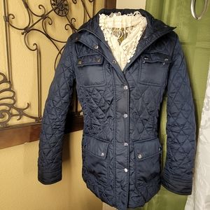 BR QUILTED NAVY JACKET.